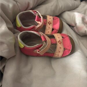 Stride Rite:Toddler Pink Hook-and-Loop Sandals